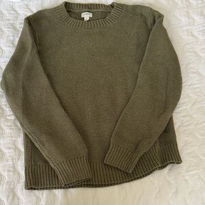 J. Crew Crewneck Sweater in Olive